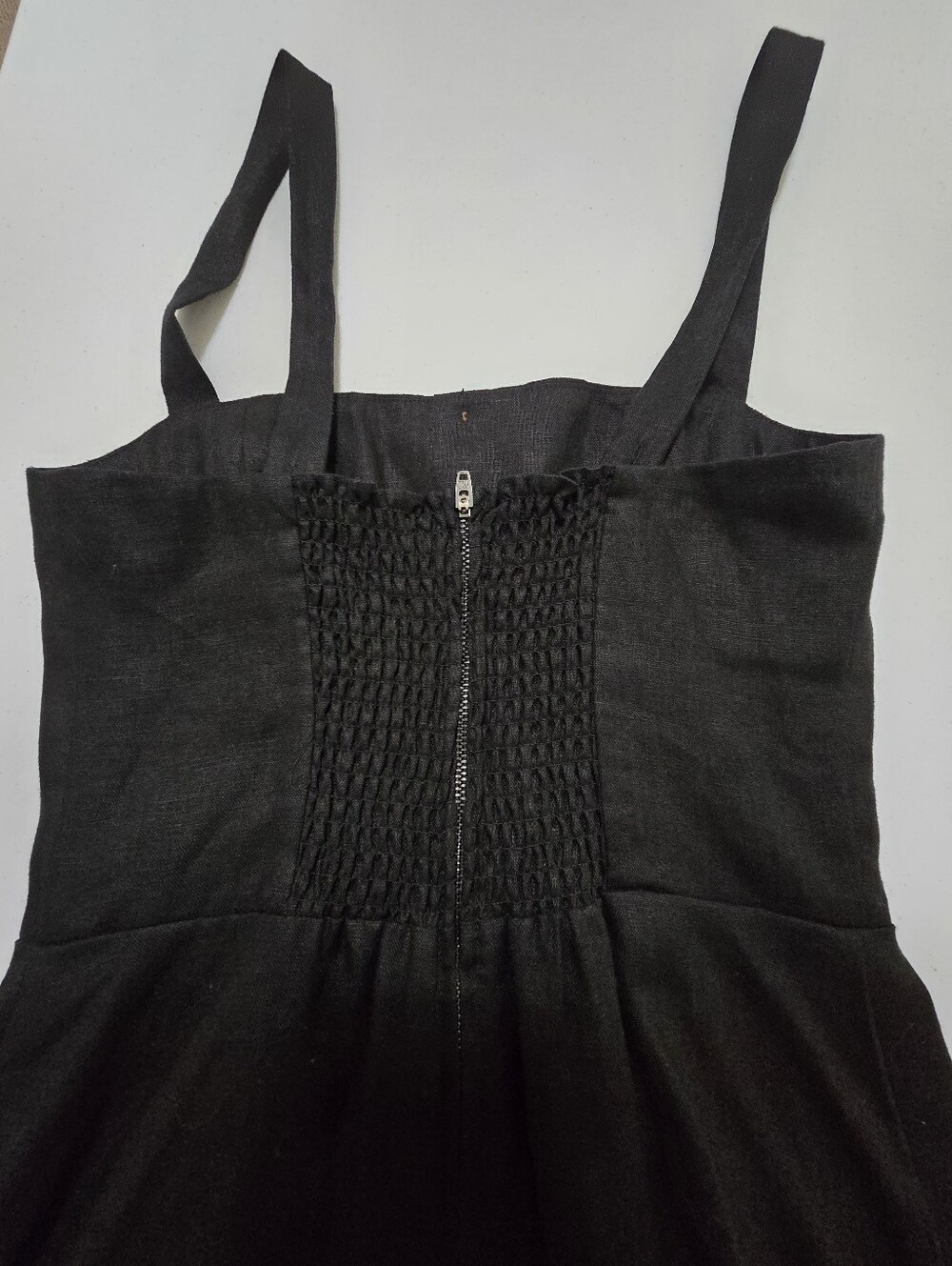 Reformation Folsom Linen Dress Black Button Front Women's 6 Summer Vacation - Picture 13 of 13